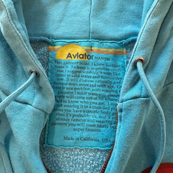 Limited Edition Aviator Nation Blue Malibu Chili Cookoff Hoodie - Picture 4 of 5
